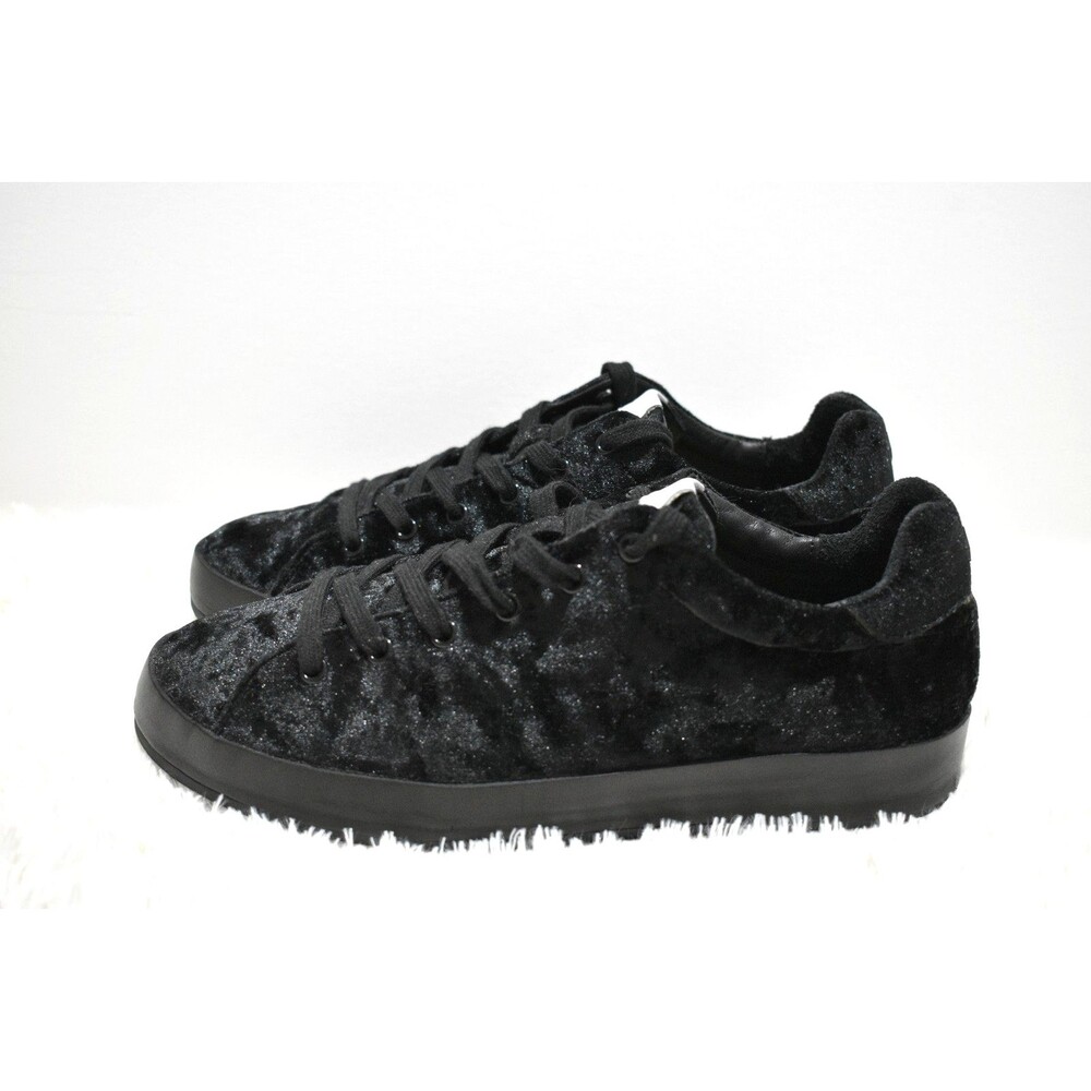 100% Authentic Rag & Bone Perry Black Velvet Sneakers Size 38.5 US 8